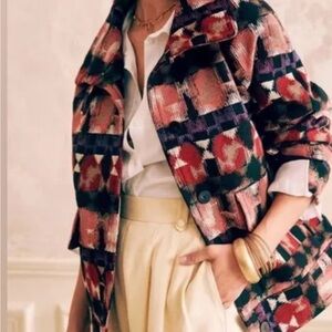 Sezane Leo Multicolored Jacquard Jacket